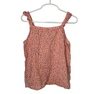 Old Navy Girls Small 6/7 Pink Floral Tank Top Summer Casual Blouse